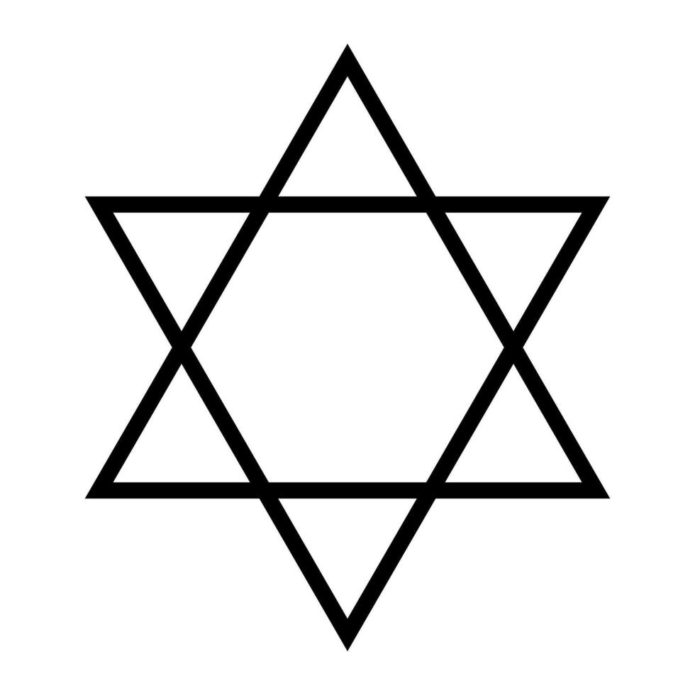 Simple Jewish icon. Star of David symbol. vector