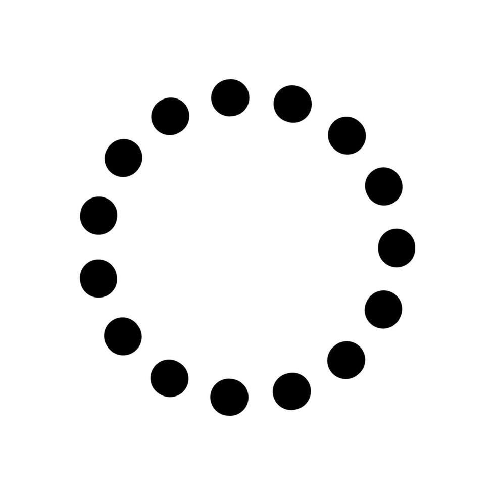 Circle icon composed of circles. vector