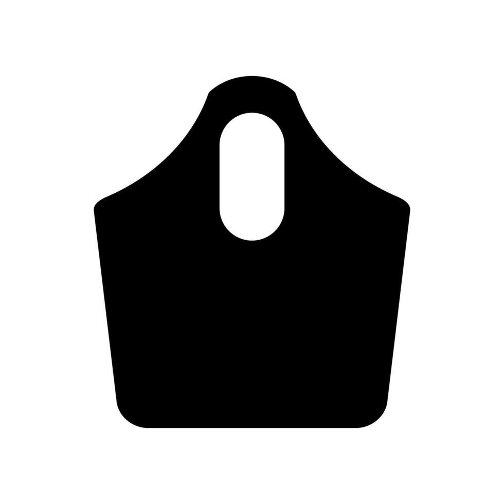 Plastic bag silhouette icon. vector