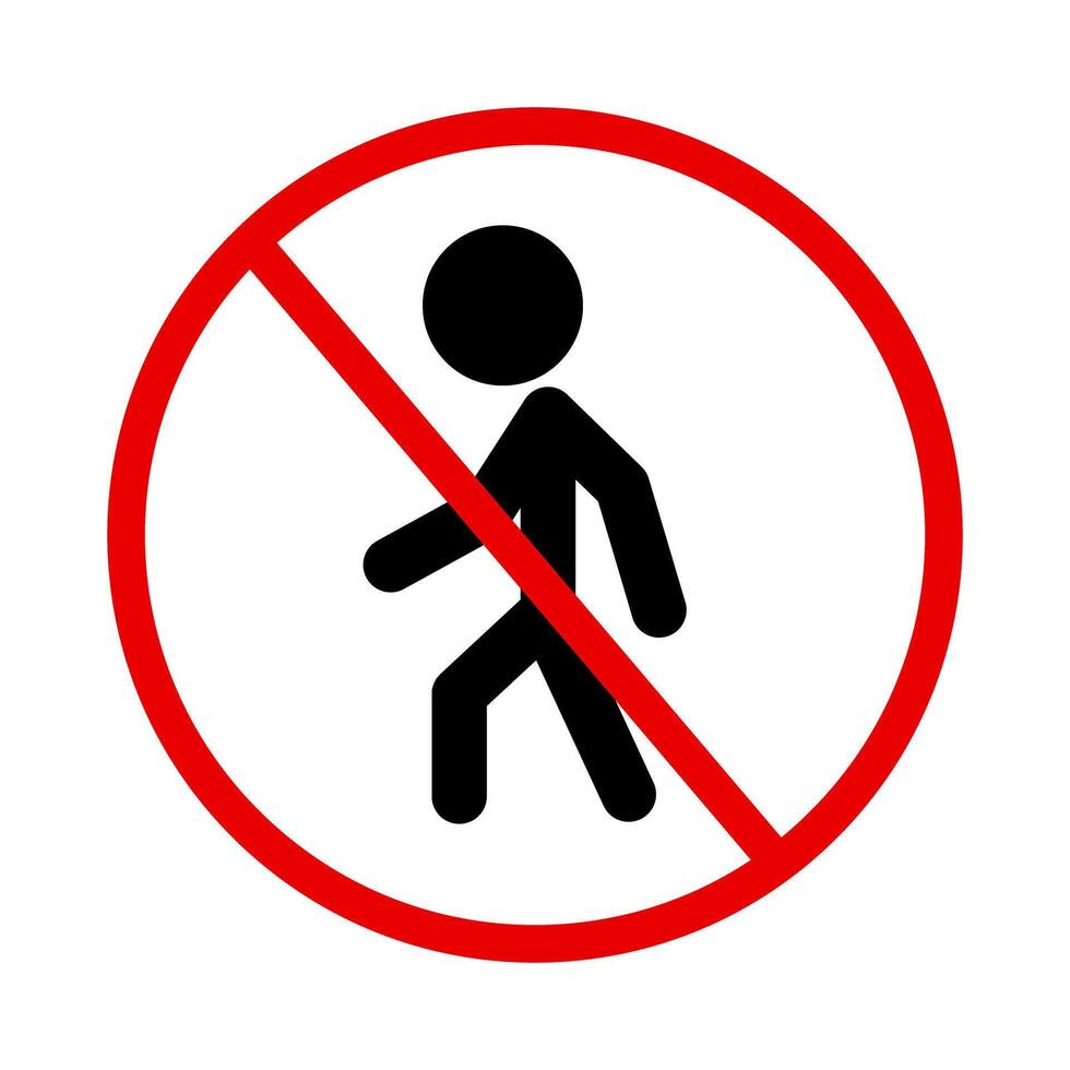 No entry person icon vector