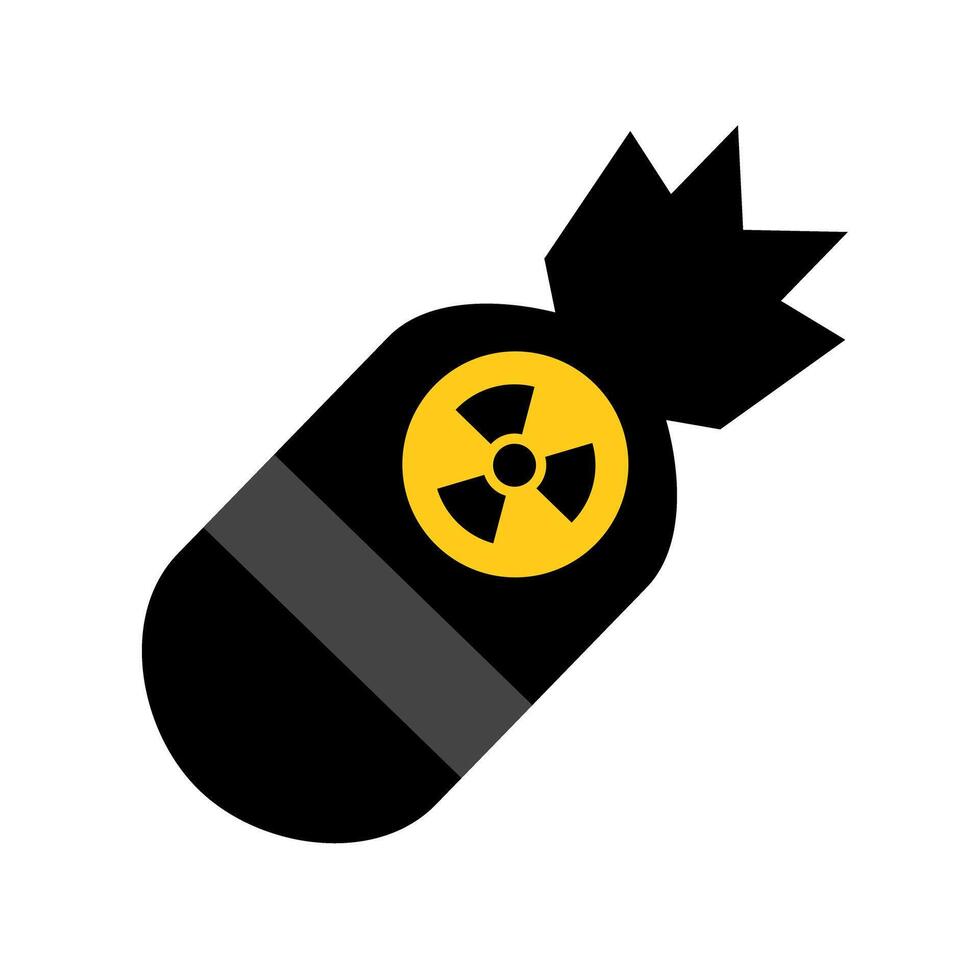 Atomic bomb icon. Nuclear bomb. vector