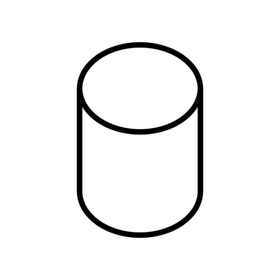 Simple cylinder icon. Shape. vector