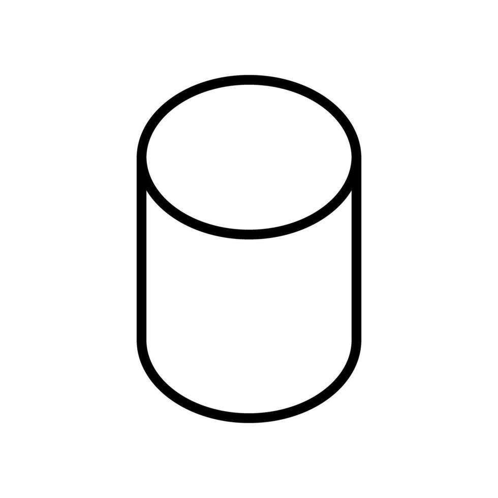 Simple cylinder icon. Shape. vector