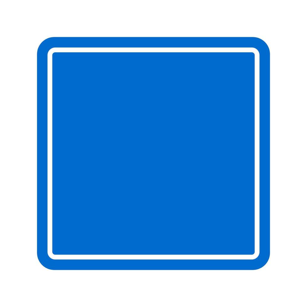 Square blue sign. Traffic sign. Guidance. vector