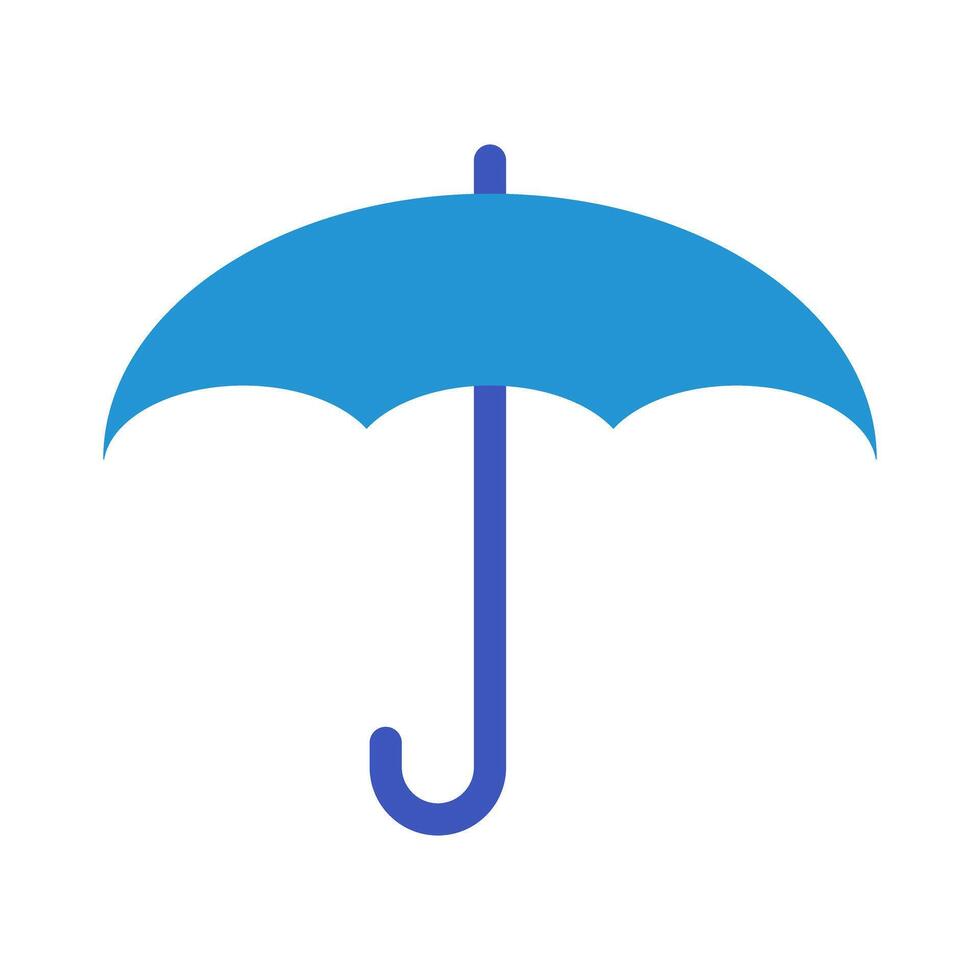 Blue umbrella icon. Parasol. Brolly. vector