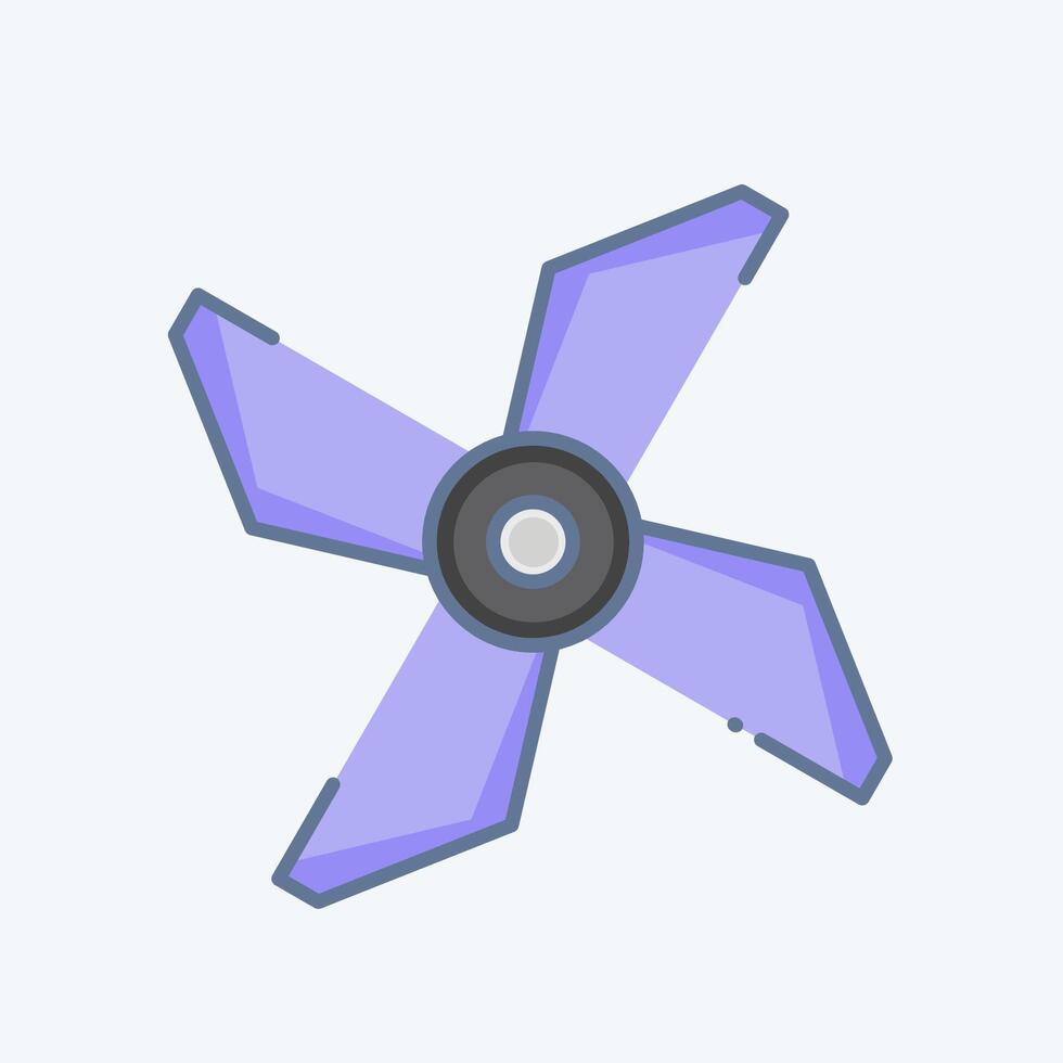 Icon Drone Blades. related to Drone symbol. doodle style. simple design illustration vector