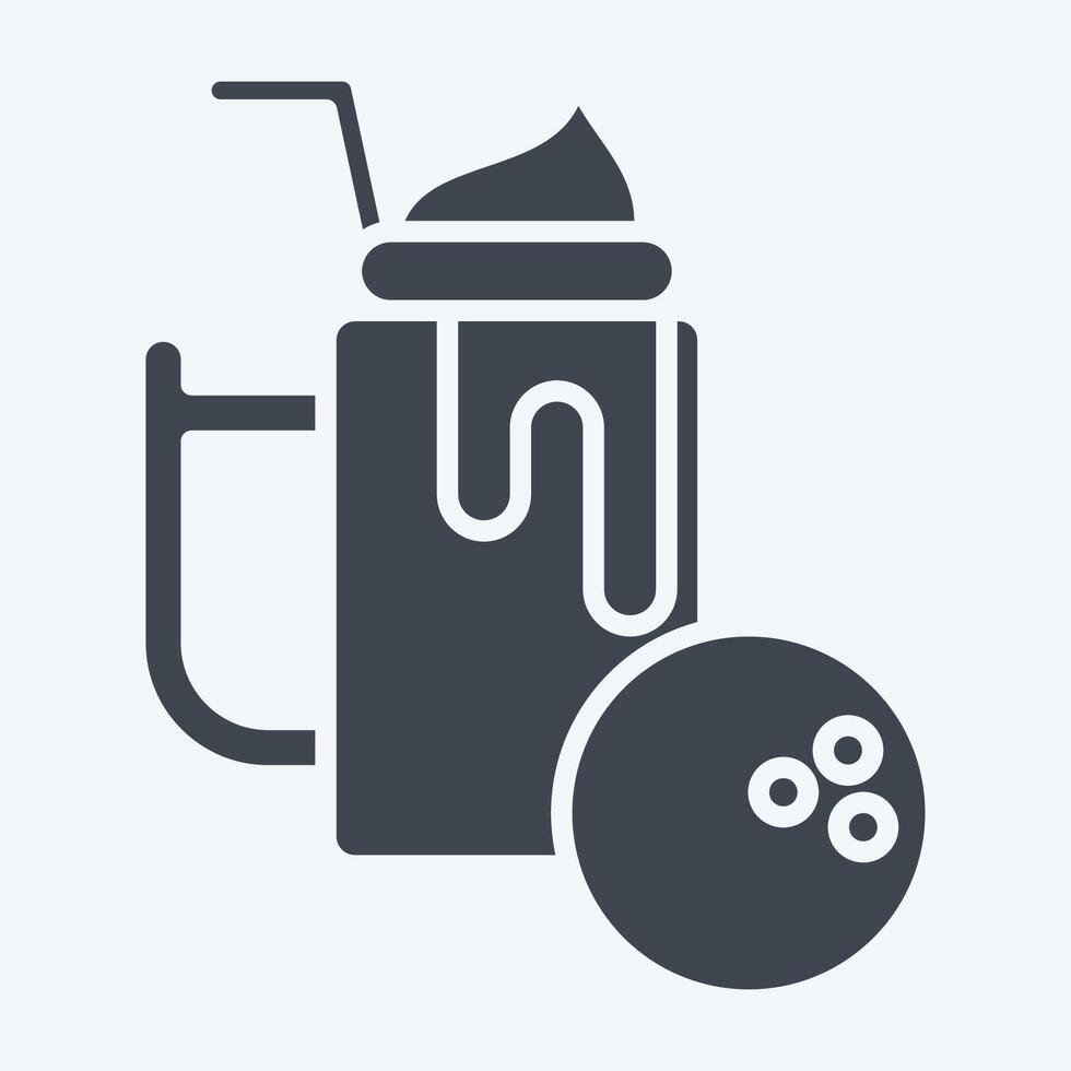icono nutritiva beber. relacionado a sano comida símbolo. glifo estilo. sencillo diseño ilustración vector