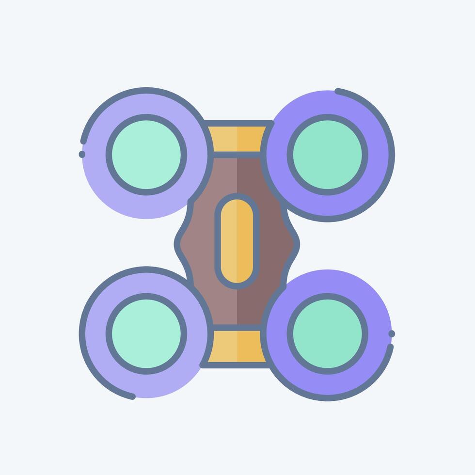 Icon Quad Copter. related to Drone symbol. doodle style. simple design illustration vector