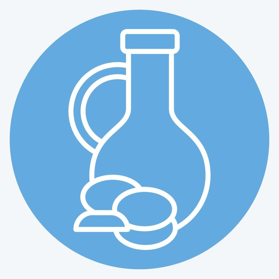 Icon Olive Oil. related to Healthy Food symbol. blue eyes style. simple design illustration vector