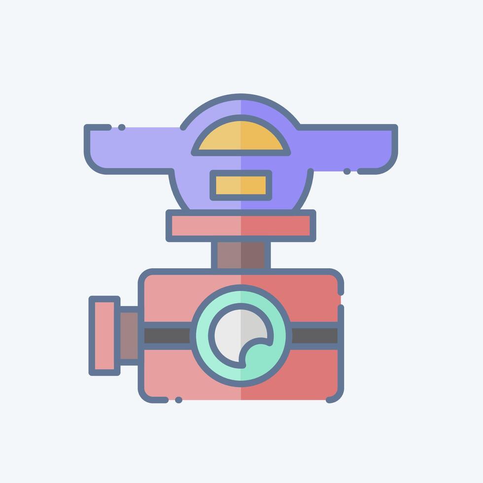 Icon Drone Camera. related to Drone symbol. doodle style. simple design illustration vector