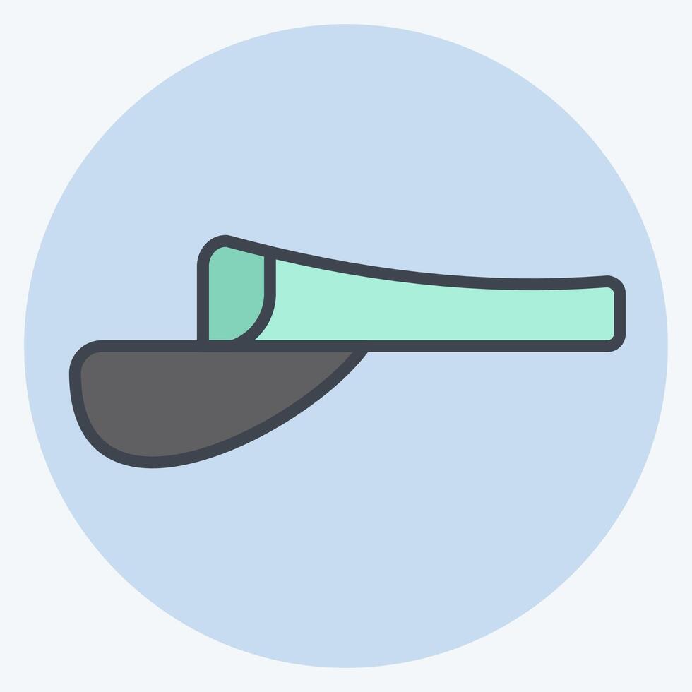 Icon Visor. related to Tennis Sports symbol. color mate style. simple design illustration vector