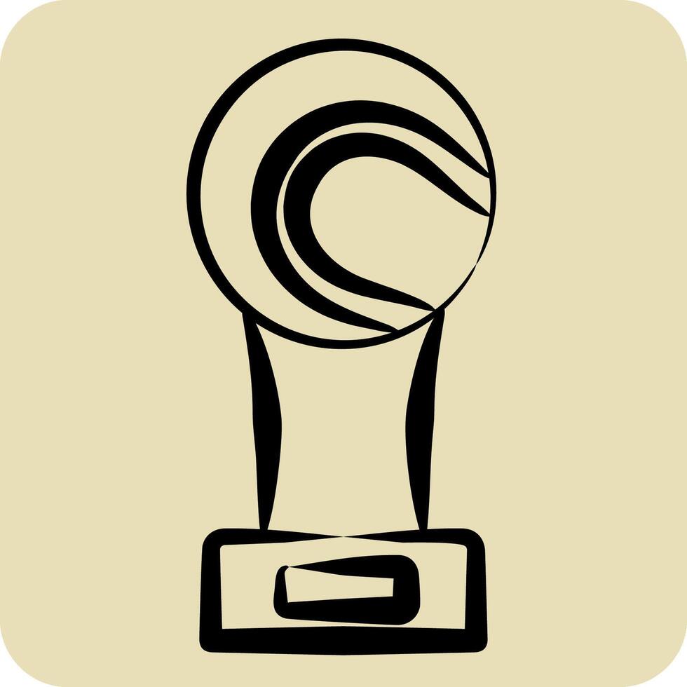 Icon Award. related to Tennis Sports symbol. hand drawn style. simple design illustration vector