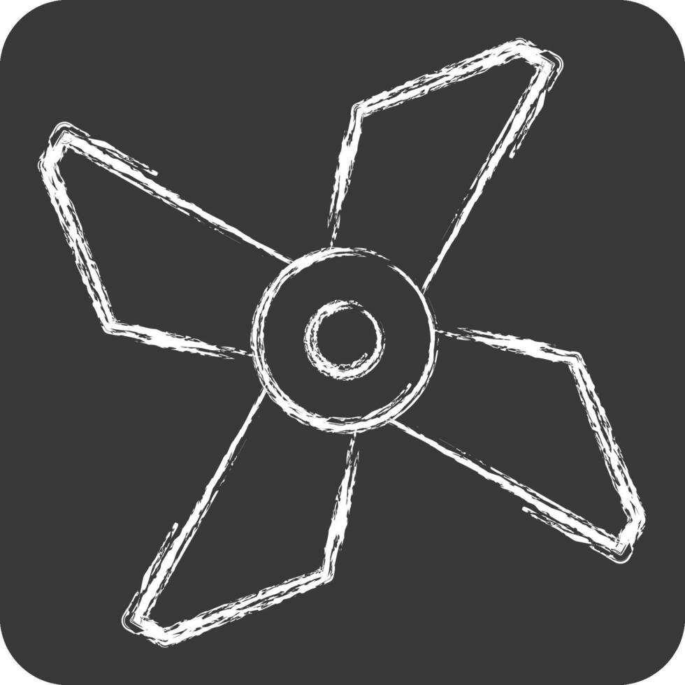 Icon Drone Blades. related to Drone symbol. chalk Style. simple design illustration vector