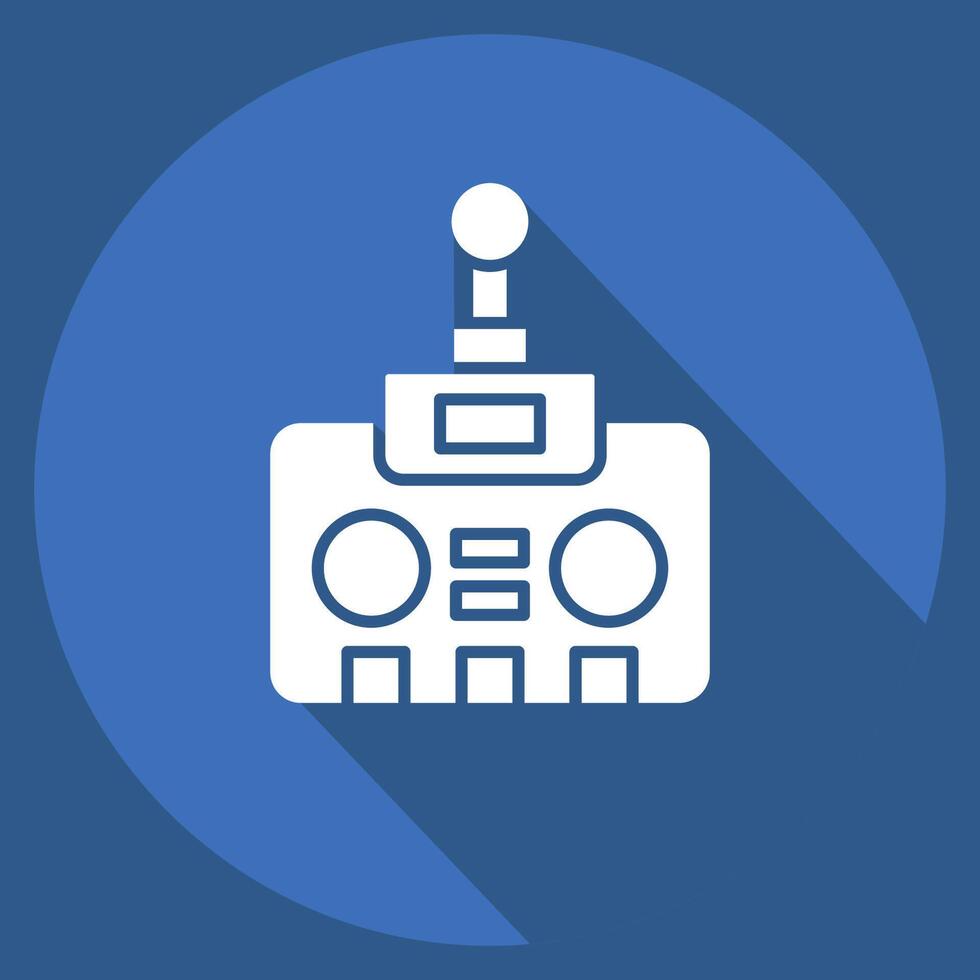 Icon Drone Controller. related to Drone symbol. long shadow style. simple design illustration vector