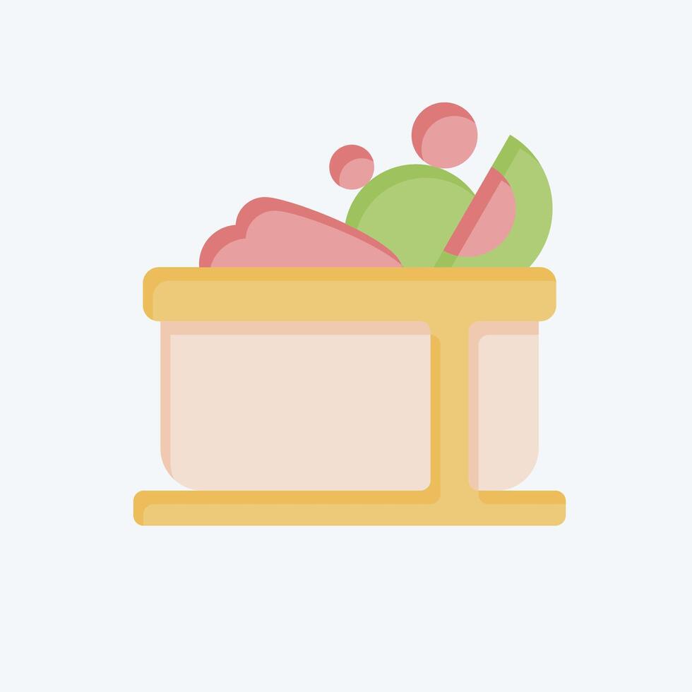 icono Fruta ensalada. relacionado a sano comida símbolo. plano estilo. sencillo diseño ilustración vector