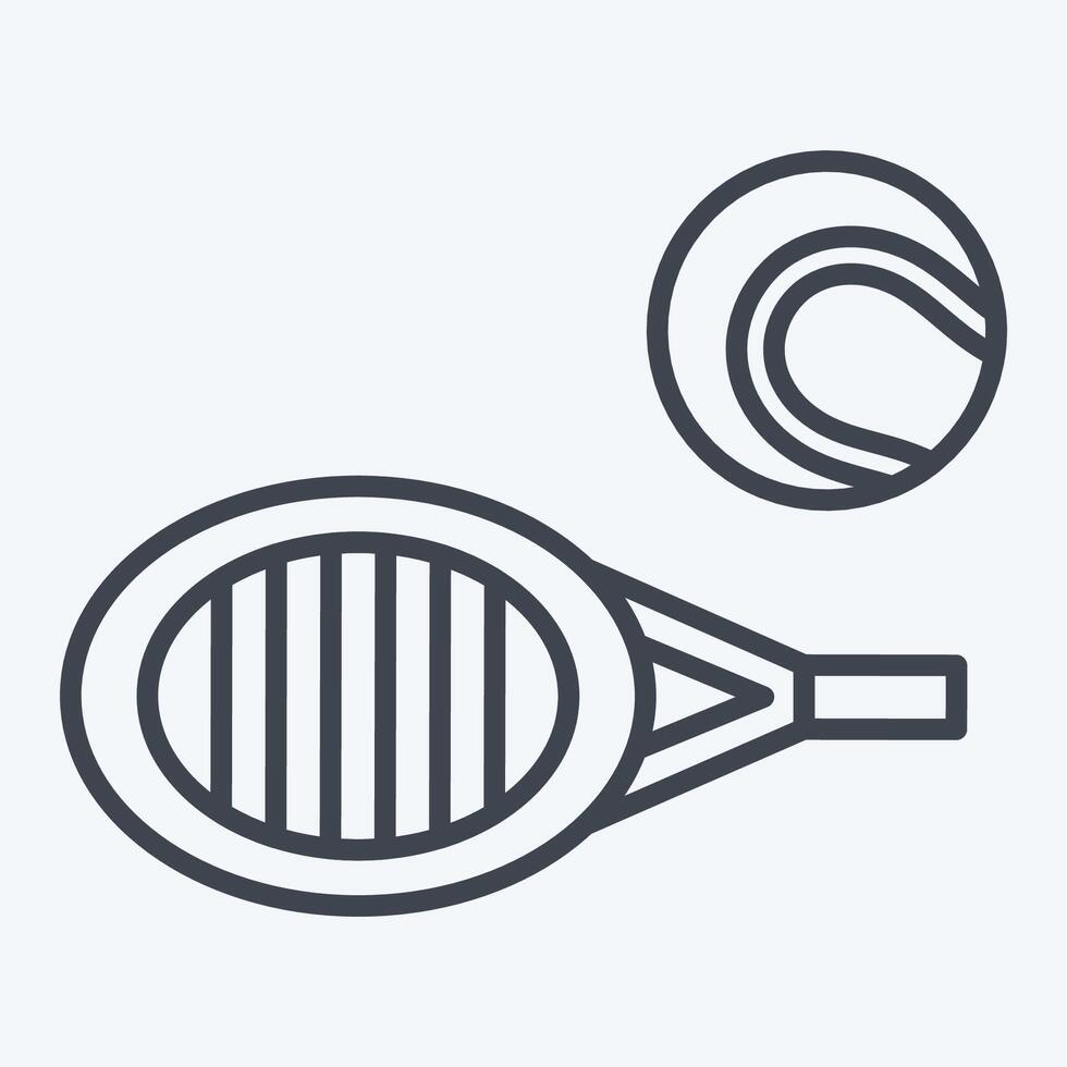 Icon Bounce 2. related to Tennis Sports symbol. line style. simple design illustration vector