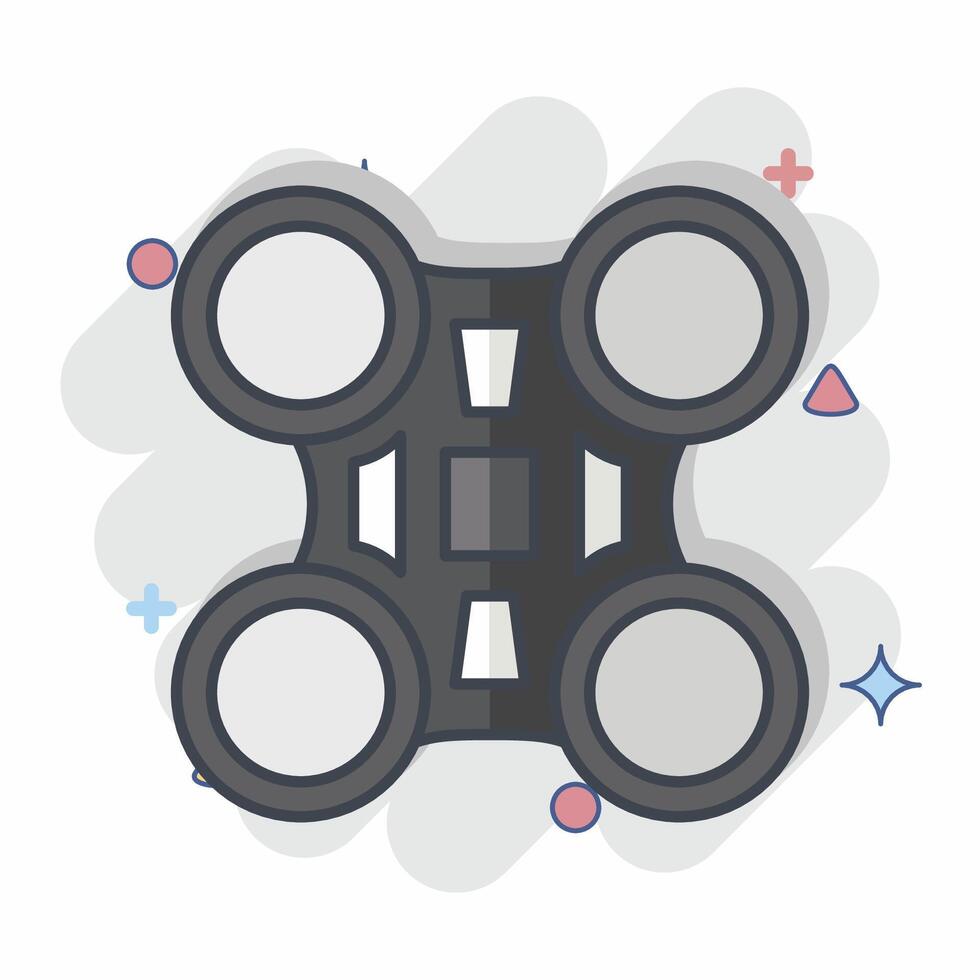 Icon Agricultural Drone. related to Drone symbol. comic style. simple design illustration vector