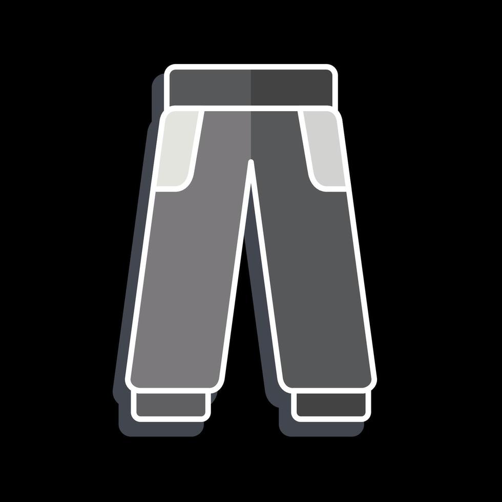 Icon Trouser. related to Tennis Sports symbol. glossy style. simple design illustration vector