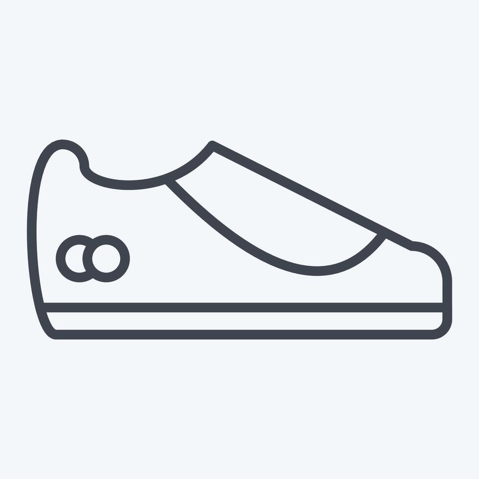 Icon Shoe. related to Tennis Sports symbol. line style. simple design illustration vector