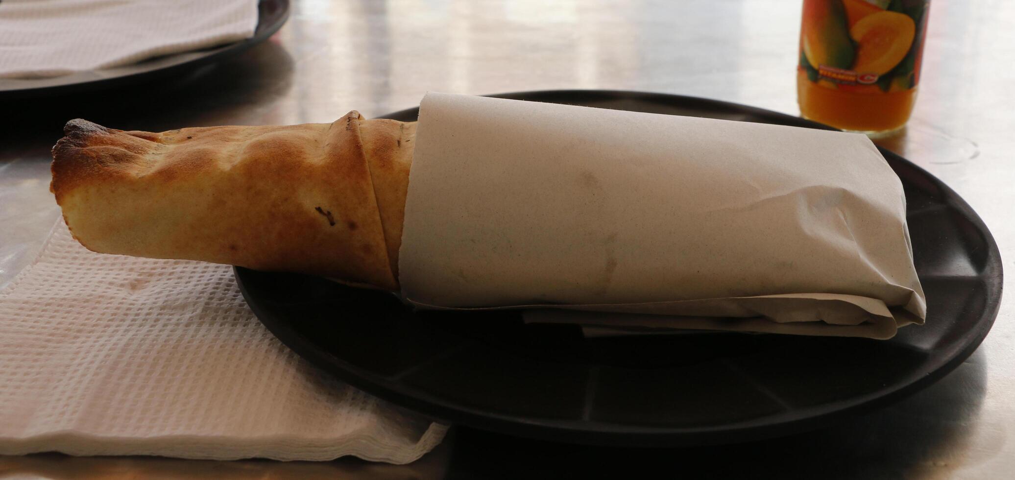 shoarma roll is fast food photo