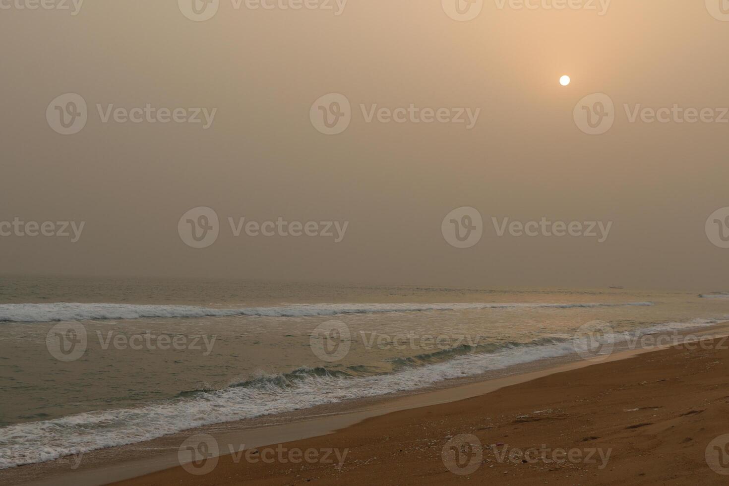 sunset at the beach in Benin photo