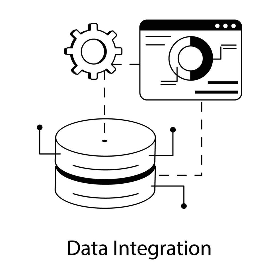 Trendy Data Integration vector