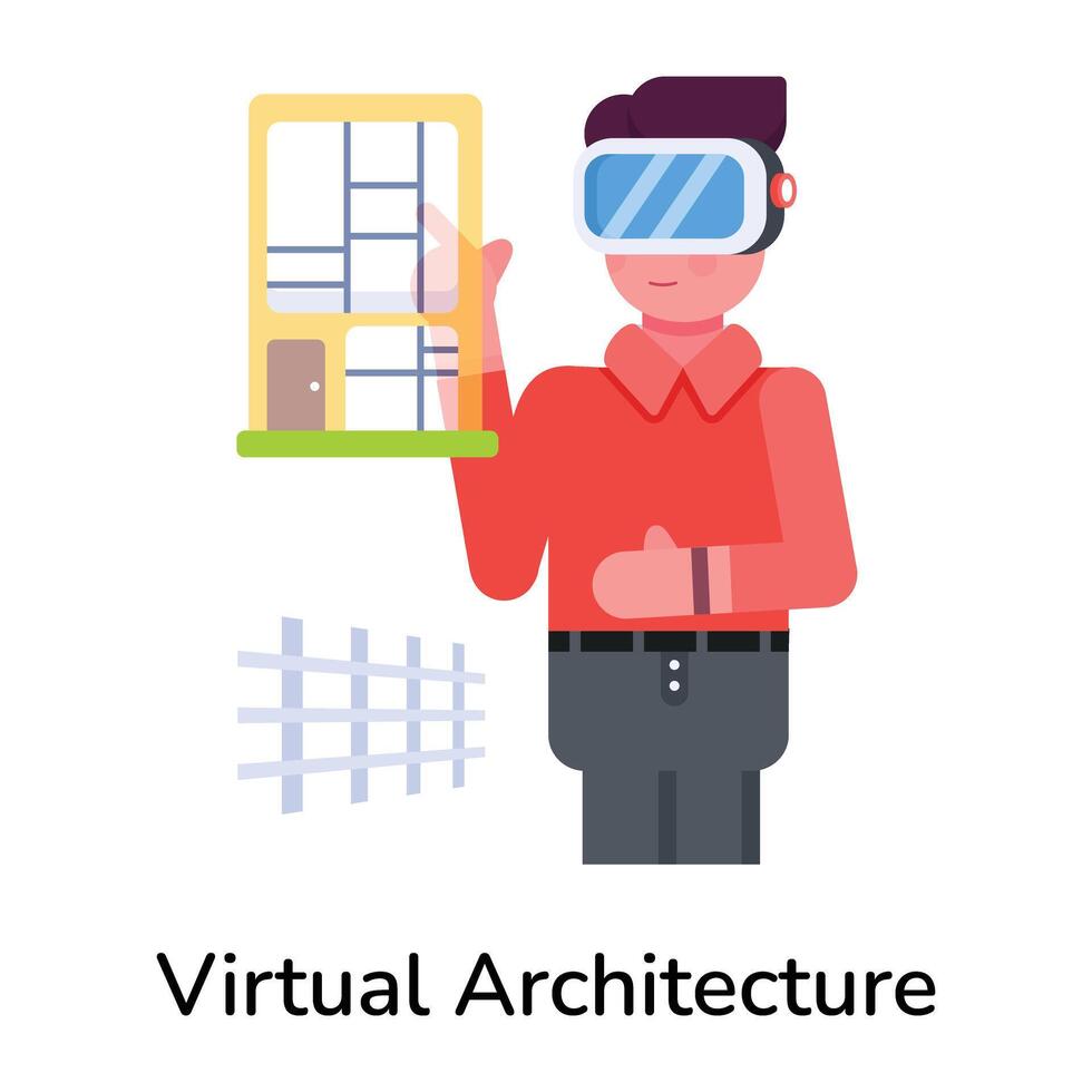 Trendy Virtual Architecture vector