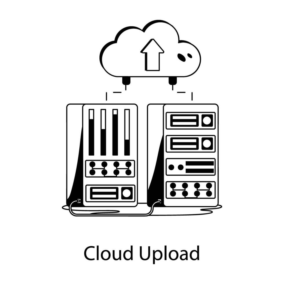 Trendy Cloud Upload vector