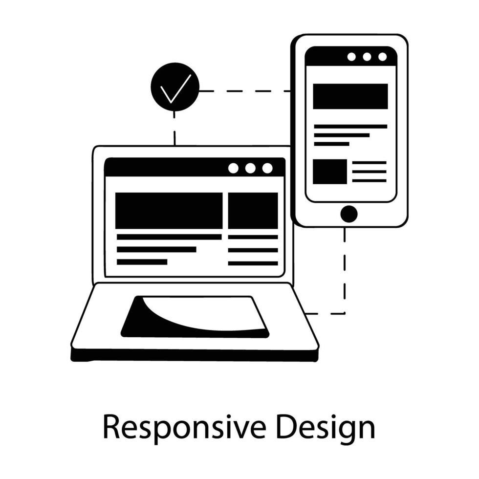 Trendy Responsive Design vector