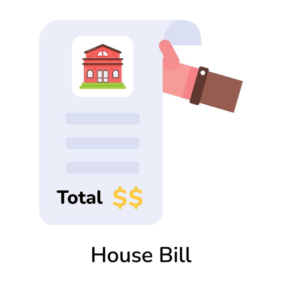 Trendy House Bill vector
