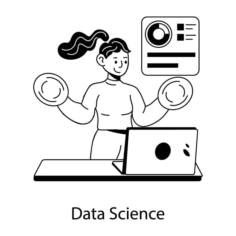 Trendy Data Science vector