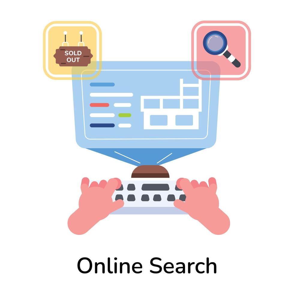 Trendy Online Search vector