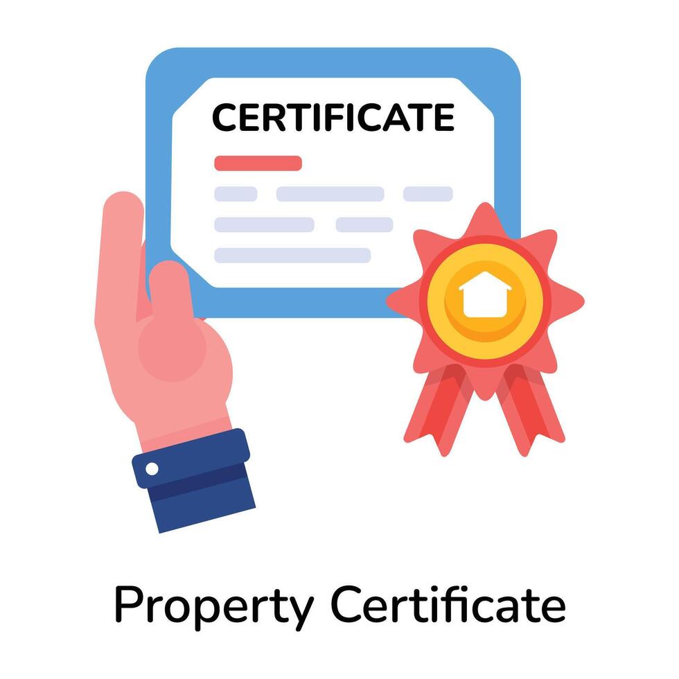 Trendy Property Certificate vector