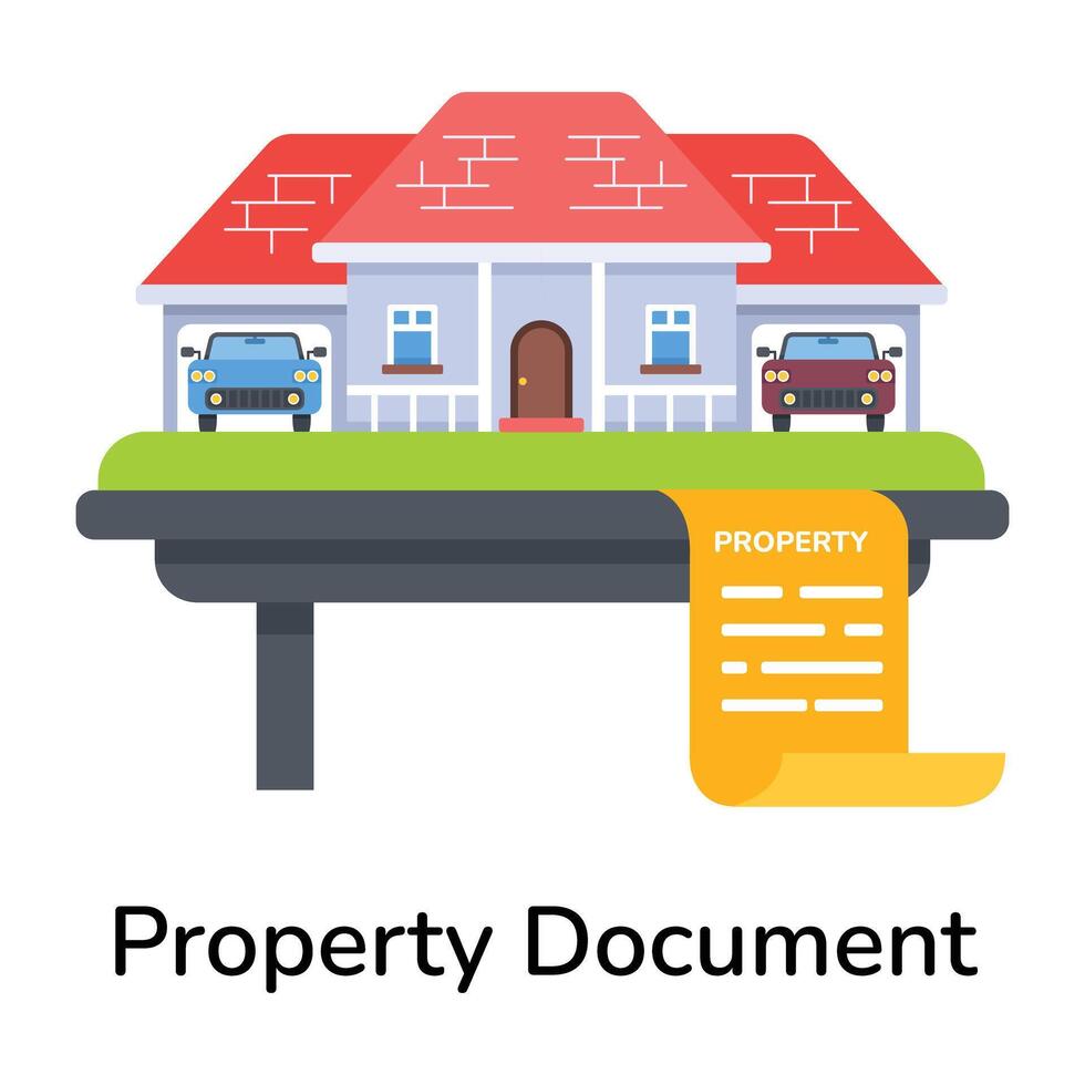 Trendy Property Document vector