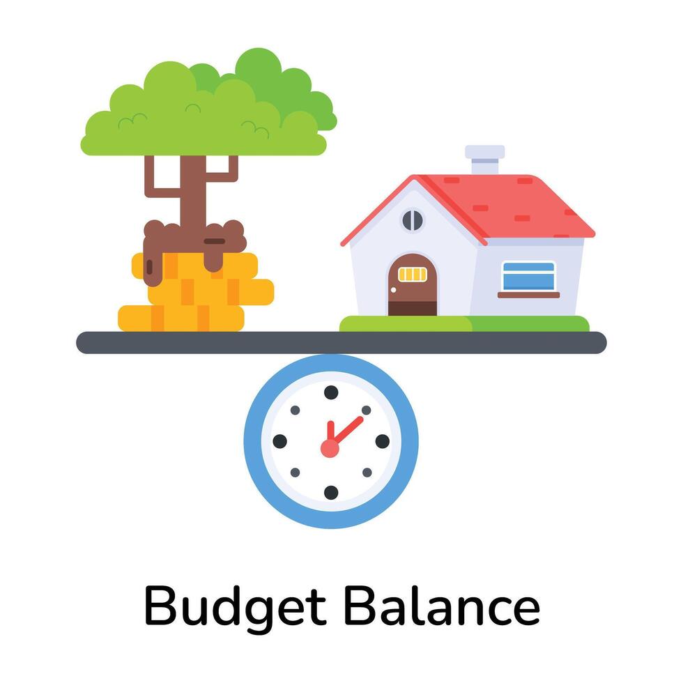 Trendy Budget Balance vector