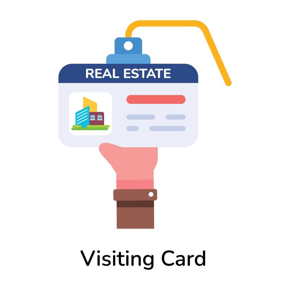 Trendy Visiting Card vector