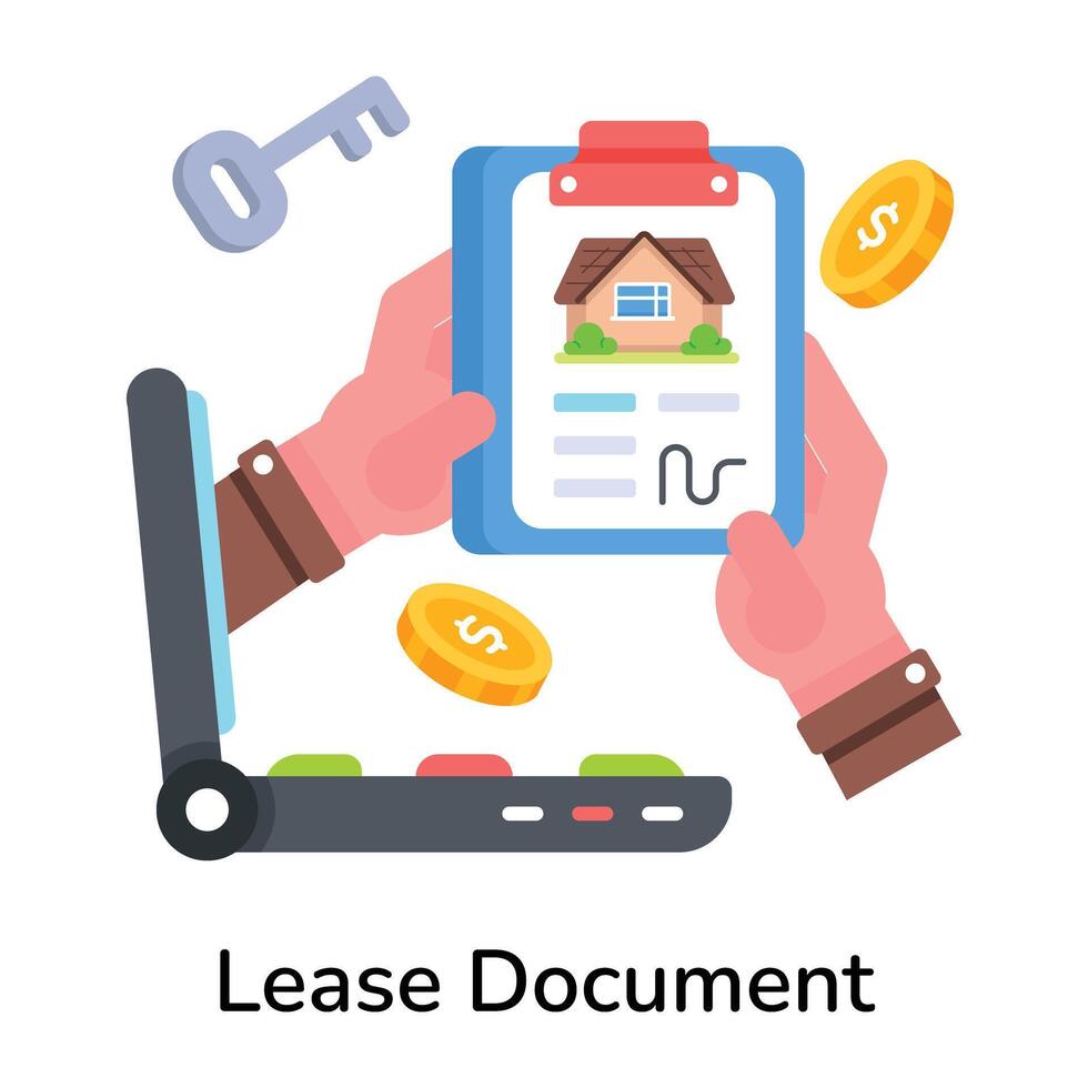 Trendy Lease Document vector