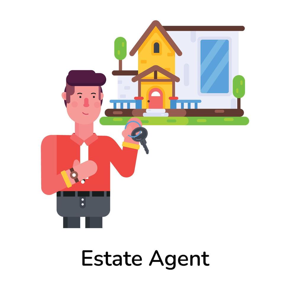 Trendy Estate Agent vector