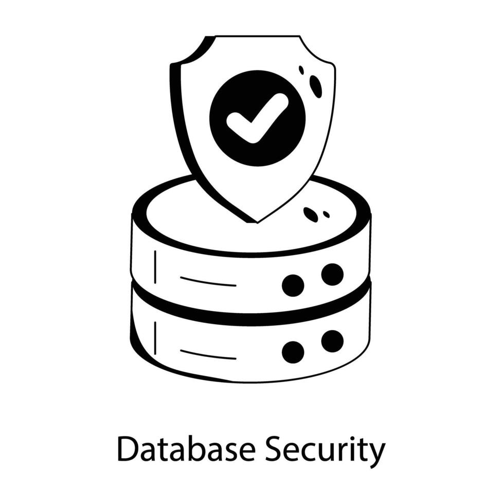 seguridad de base de datos de moda vector