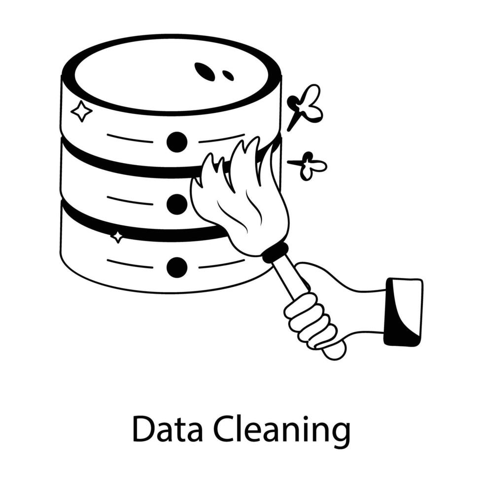 Trendy Data Cleaning vector