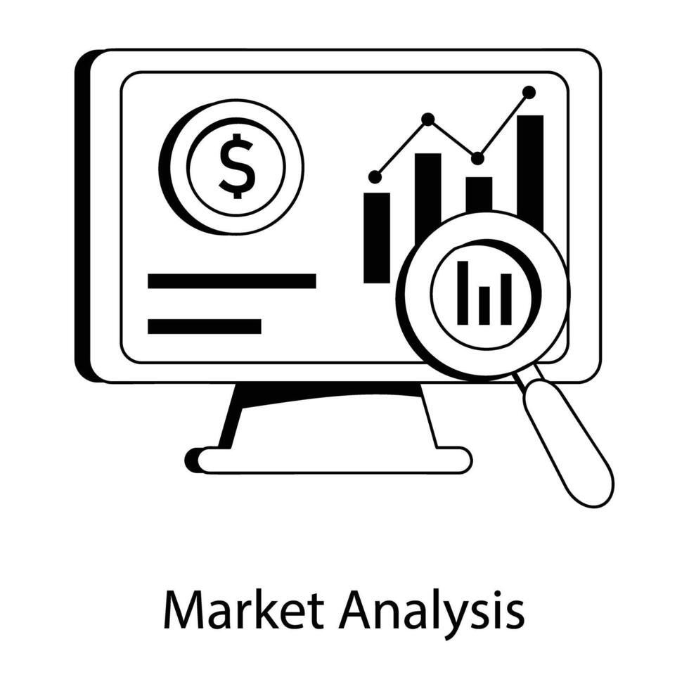 Trendy Market Analytics vector