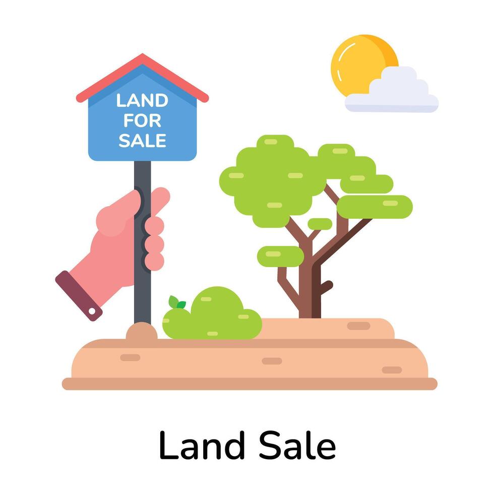 Trendy Land Sale vector