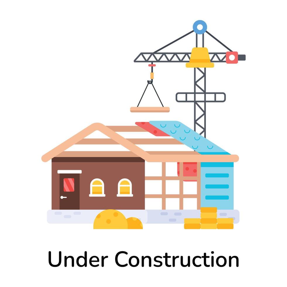 Trendy Under Construction vector