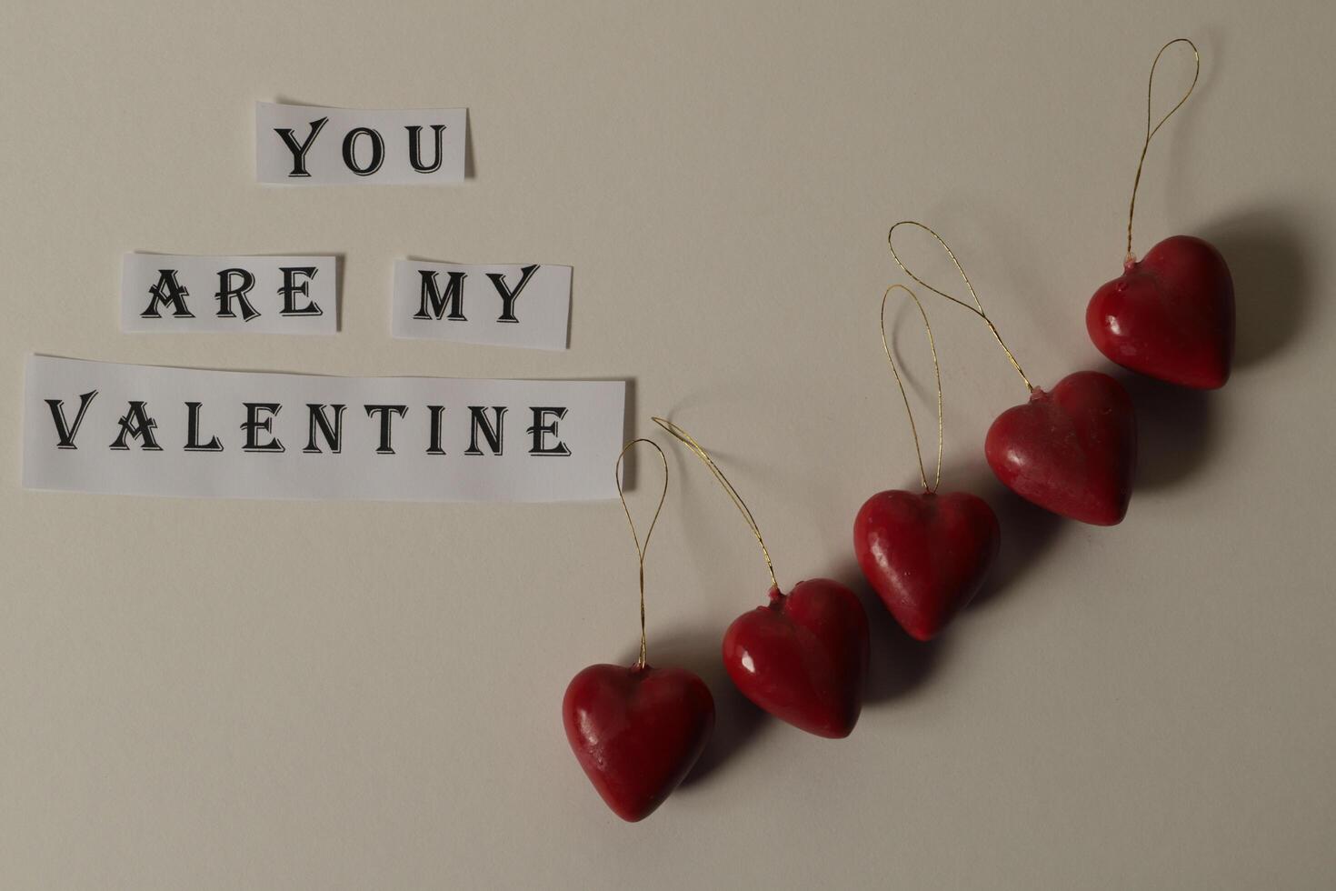 Valentine card with hearts photo