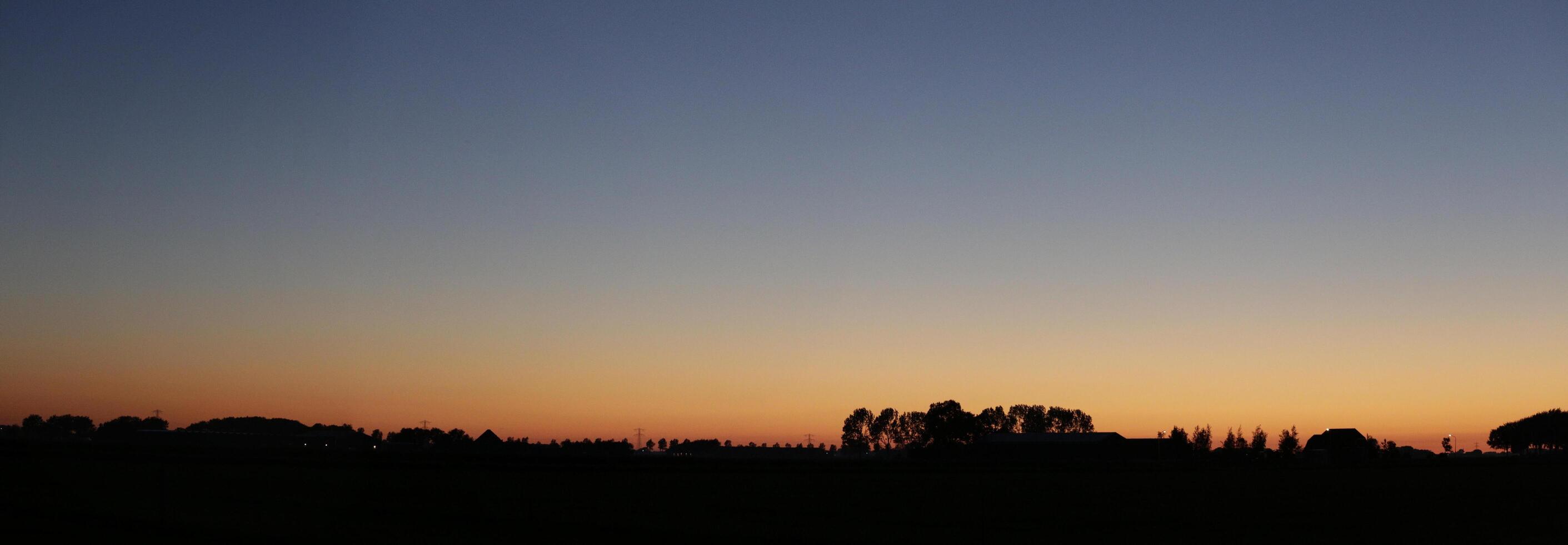 panorama photo of a sunset