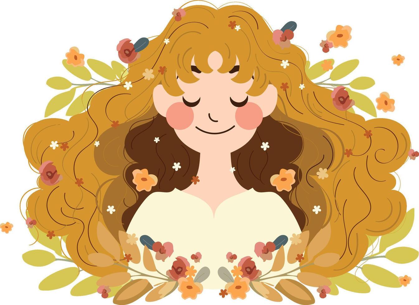 An aesthetically pleasing image of a beautiful woman smiling vector