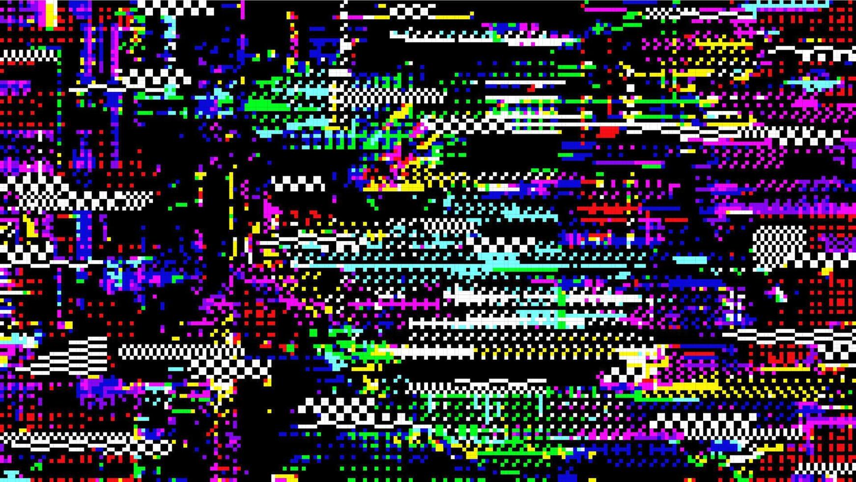 Retro pixel noise glitch abstract noisy background vector