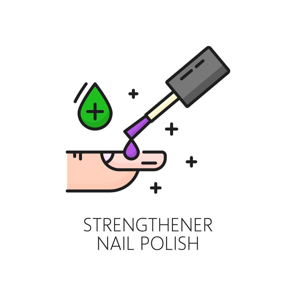 Nails strengthener polish and manicure color icon vector