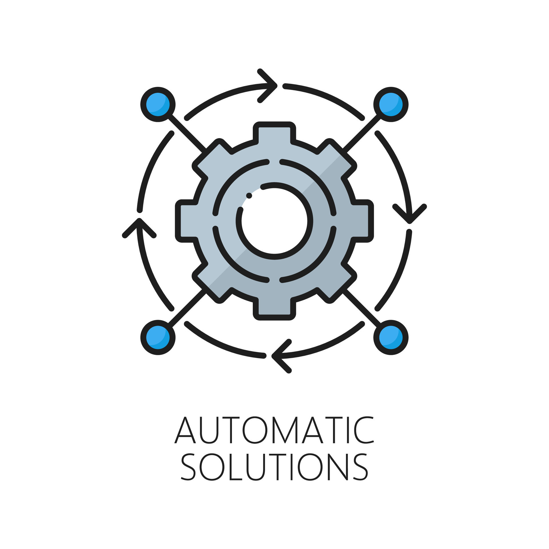 Machine learning line icon of automatic solutions 43340835 Vector Art ...