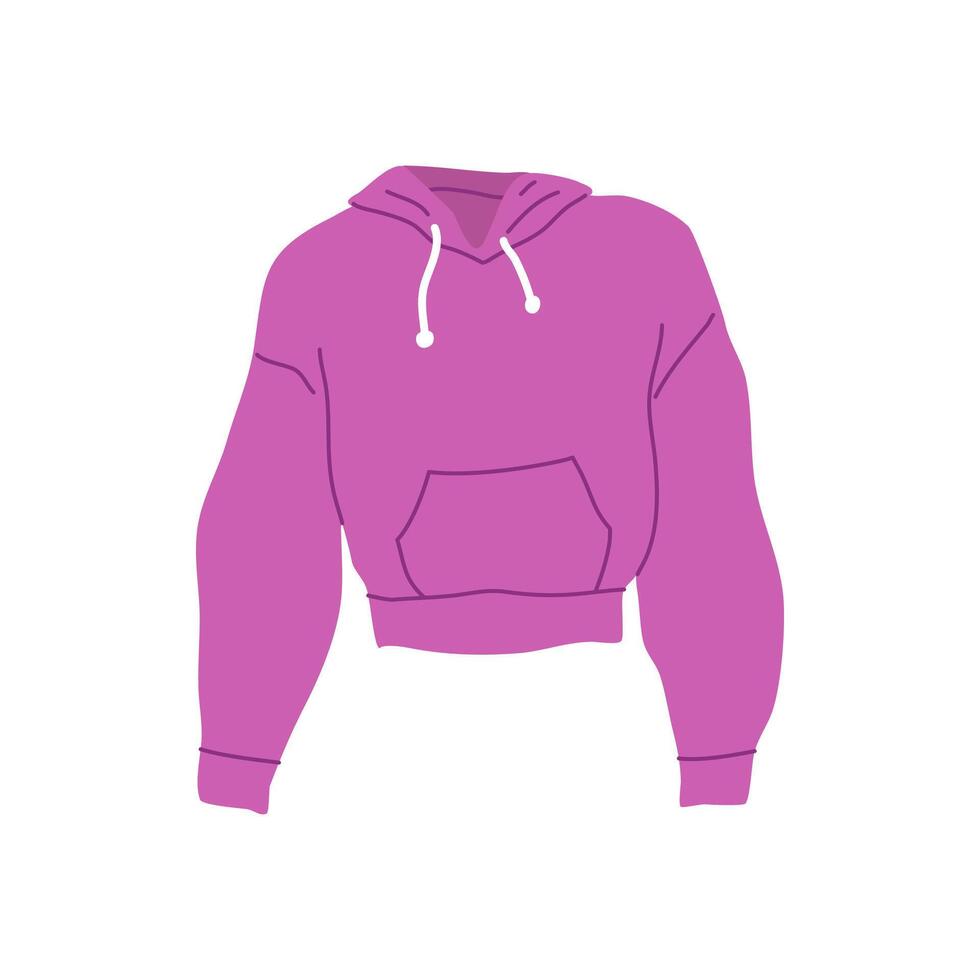 Cartoon Clothe Female Purple Hoodie. 43340911 Vector Art at Vecteezy
